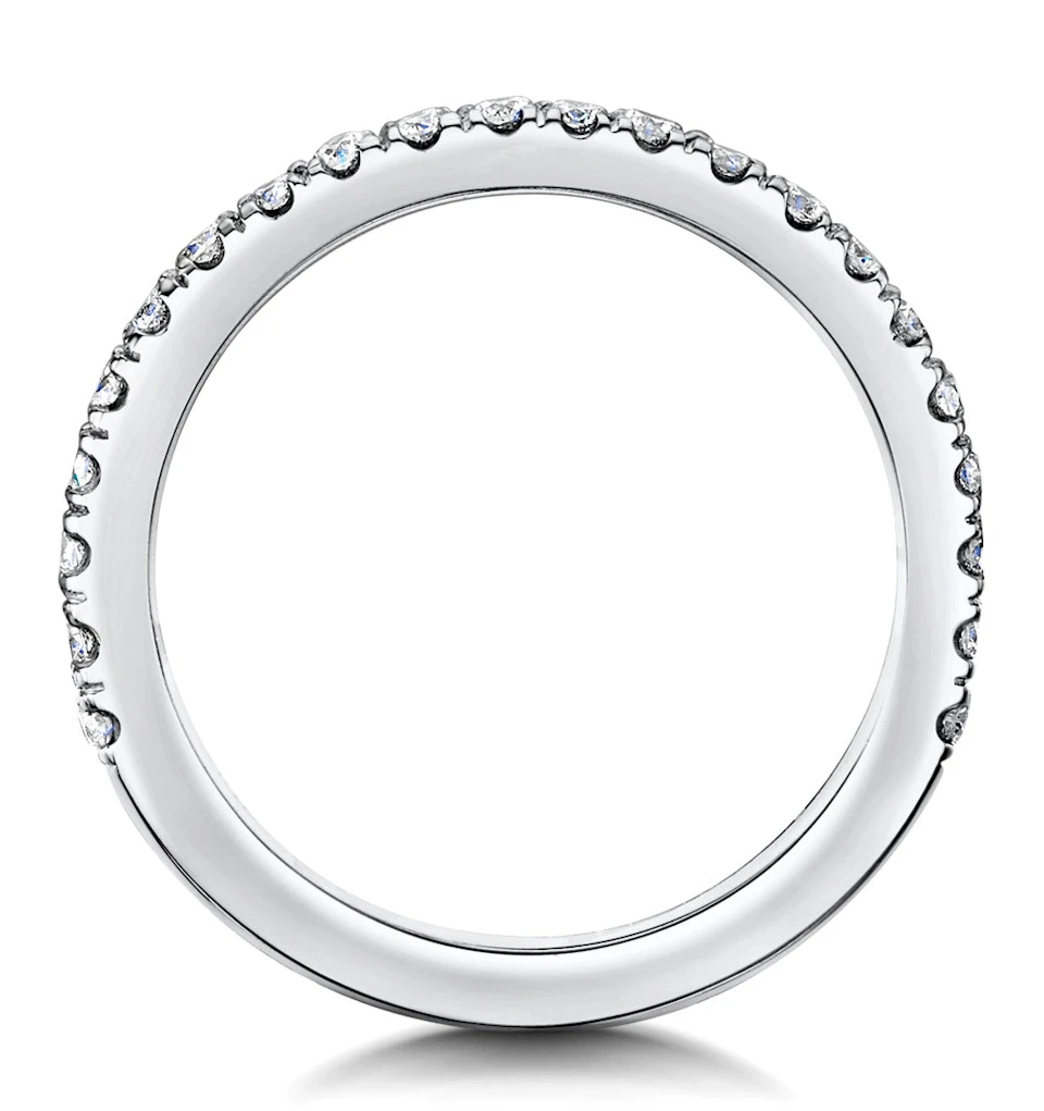 Alessandra Matching 2.6mm Wedding Band 0.42ct H/Si Diamonds Platinum