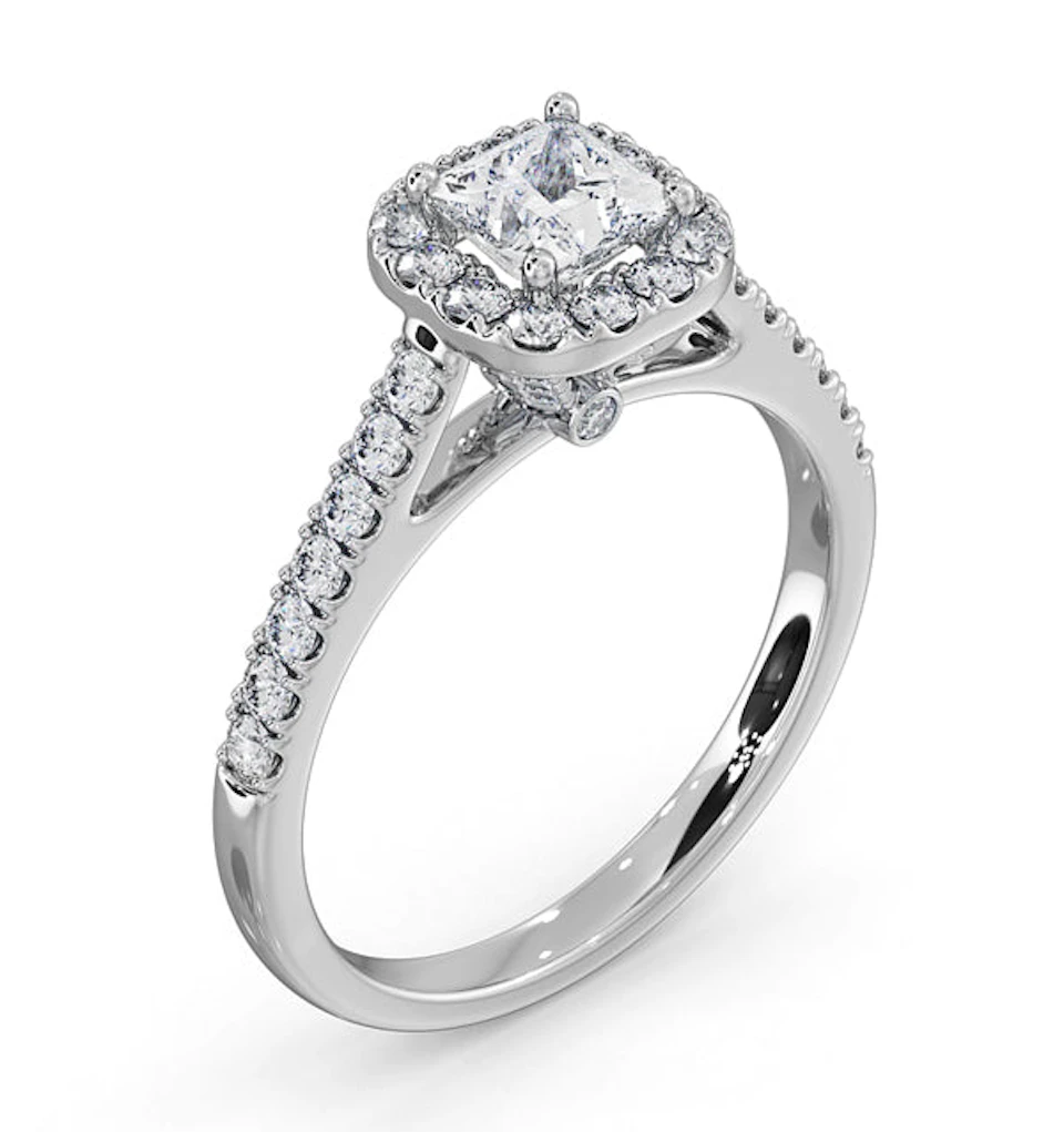 Roxy Diamond Engagement Side Stone Ring in Platinum 0.98CT G/VS2