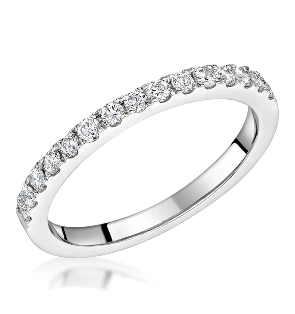 Roxy Matching 2MM Wedding Band 0.36ct H/Si Diamonds in 18K White Gold