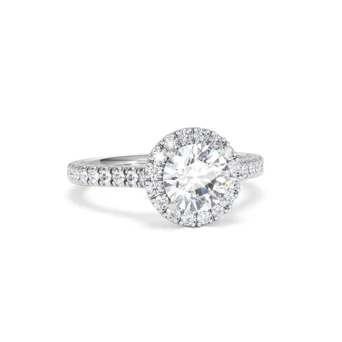 Reina Lab Diamond Halo Engagement Ring in Platinum 1.80ct F/VS1