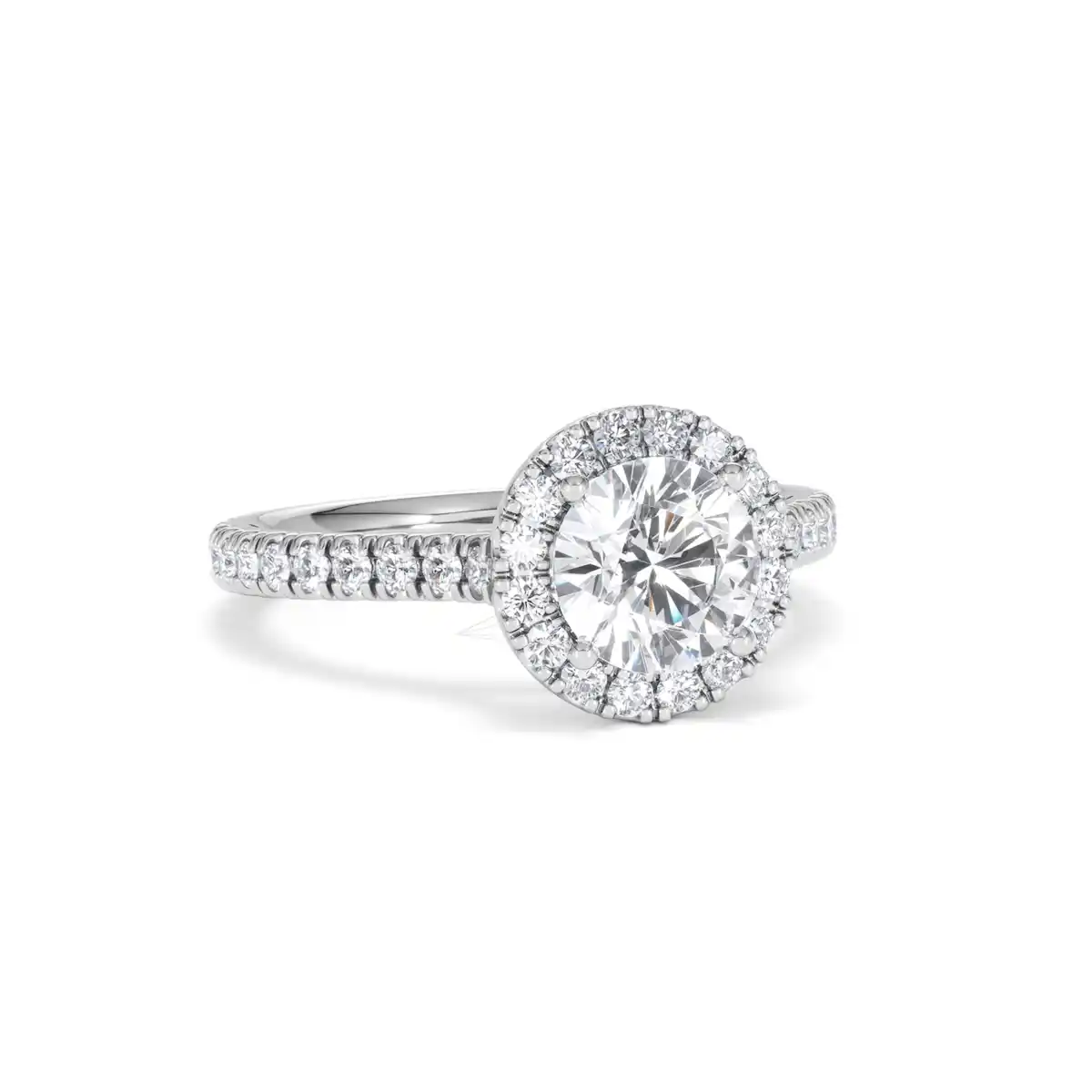 Reina Lab Diamond Halo Engagement Ring in Platinum 1.80ct F/VS1