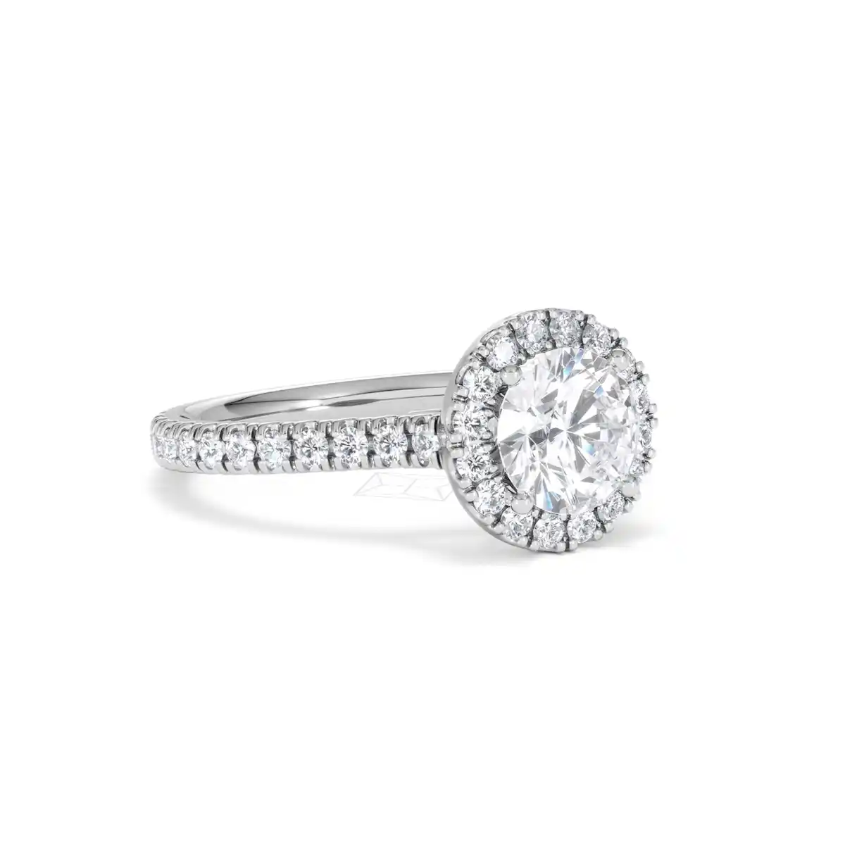 Reina Lab Diamond Halo Engagement Ring in Platinum 1.80ct F/VS1