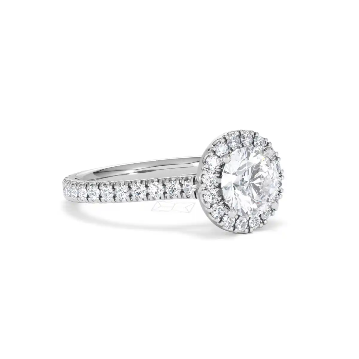 Reina Lab Diamond Halo Engagement Ring in Platinum 1.80ct F/VS1