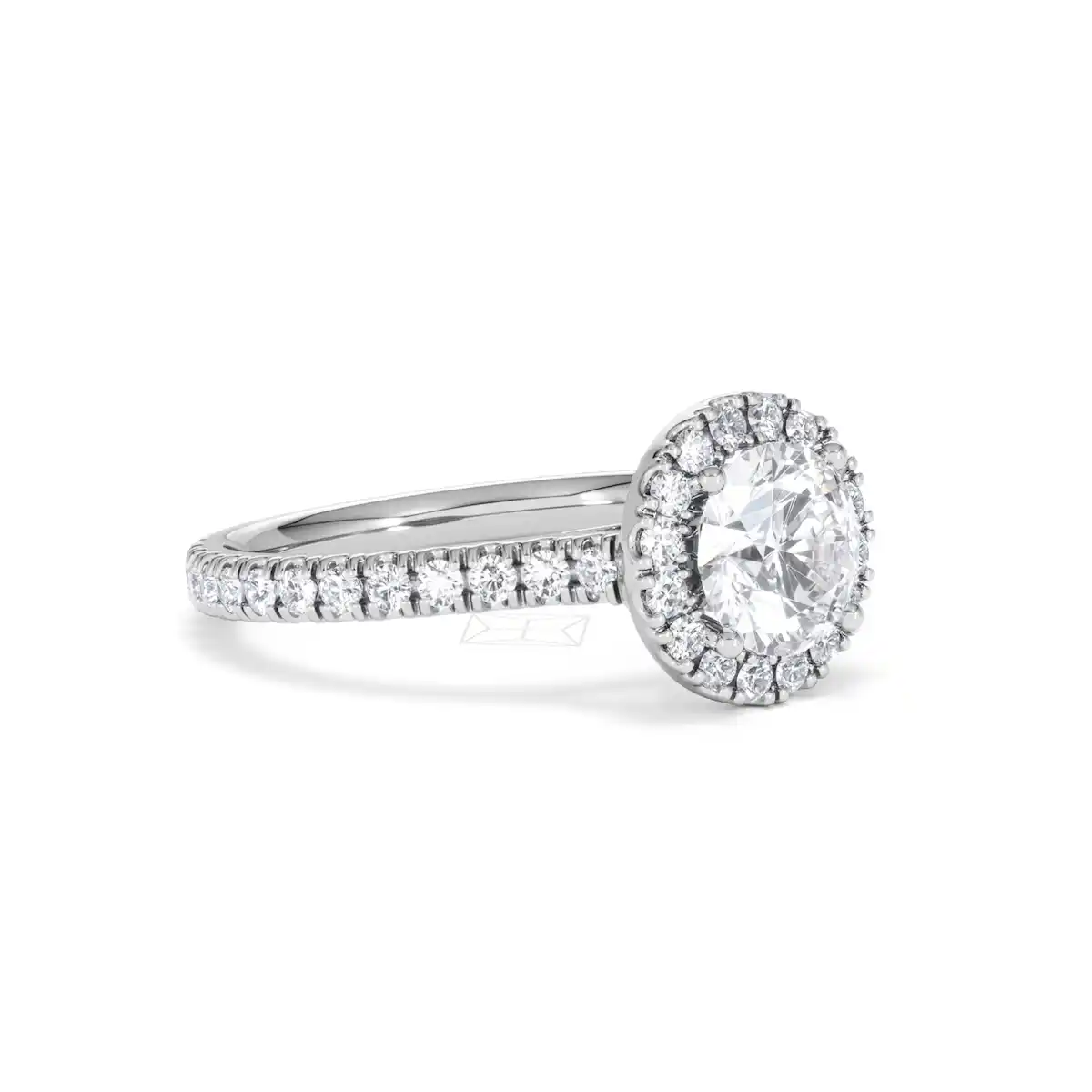 Reina Lab Diamond Halo Engagement Ring in Platinum 1.80ct F/VS1