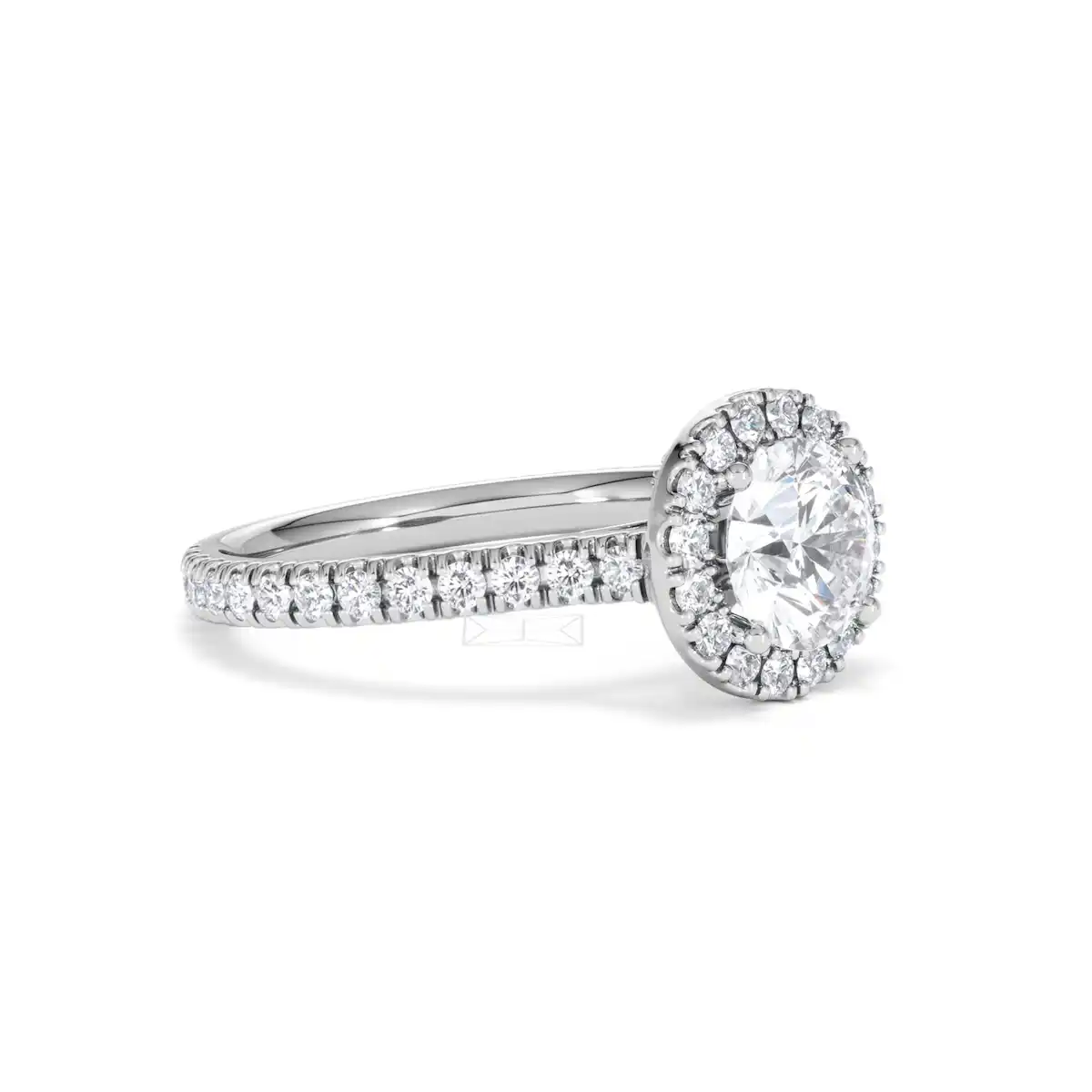 Reina Lab Diamond Halo Engagement Ring in Platinum 1.80ct F/VS1