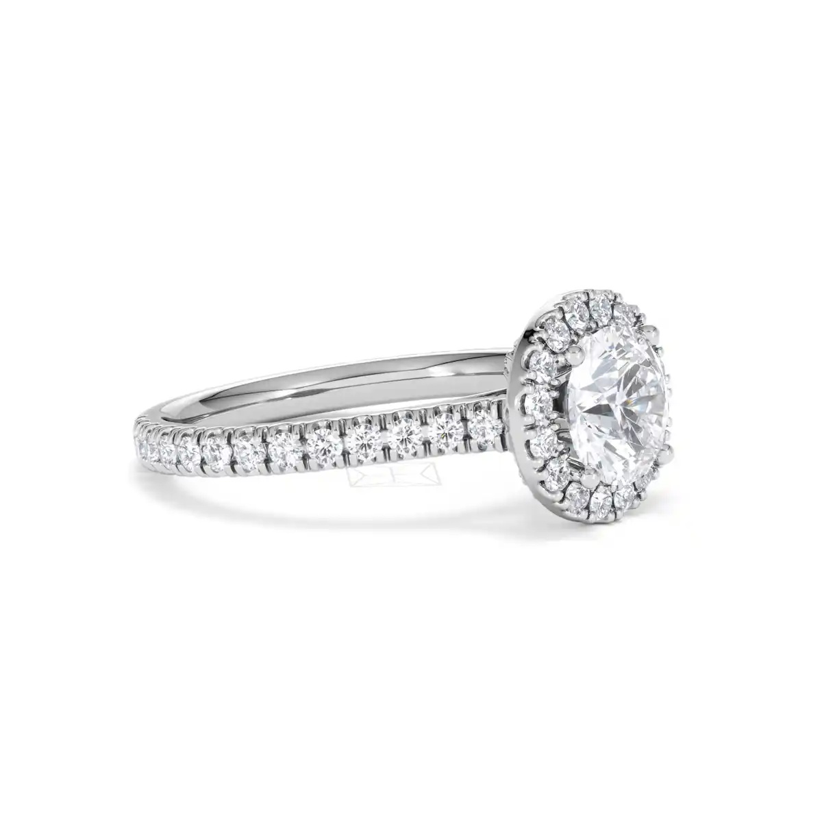 Reina Lab Diamond Halo Engagement Ring in Platinum 1.80ct F/VS1