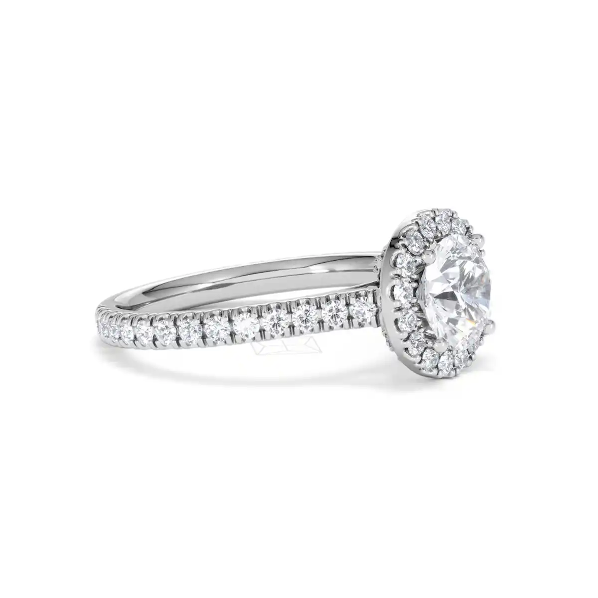 Reina Lab Diamond Halo Engagement Ring in Platinum 1.80ct F/VS1