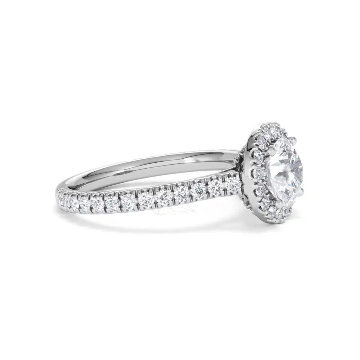 Reina Lab Diamond Halo Engagement Ring in Platinum 1.80ct F/VS1
