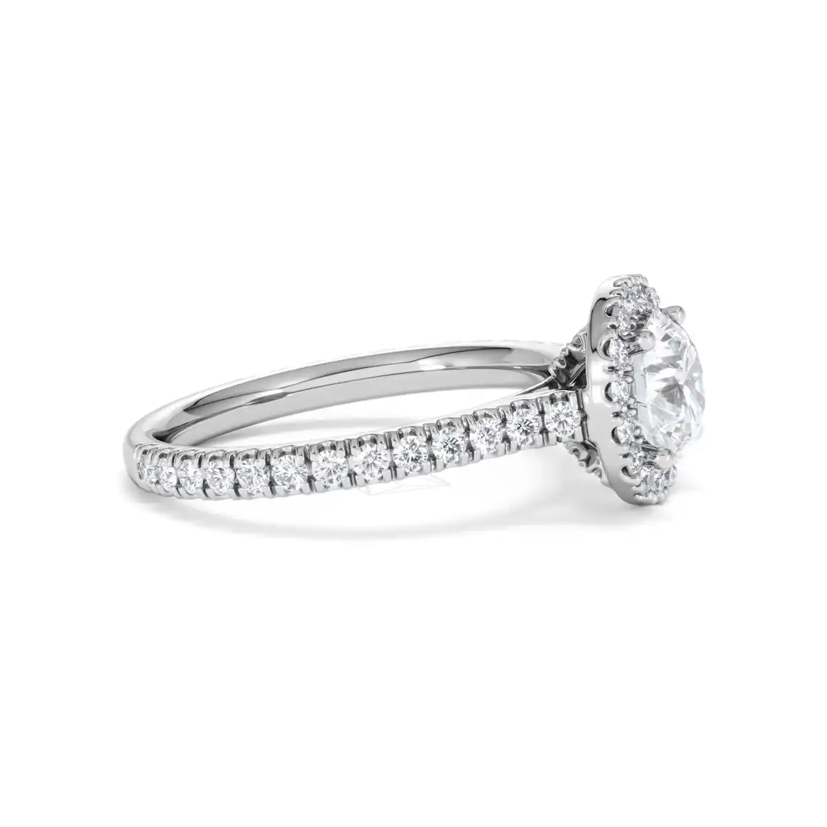 Reina Lab Diamond Halo Engagement Ring in Platinum 1.80ct F/VS1