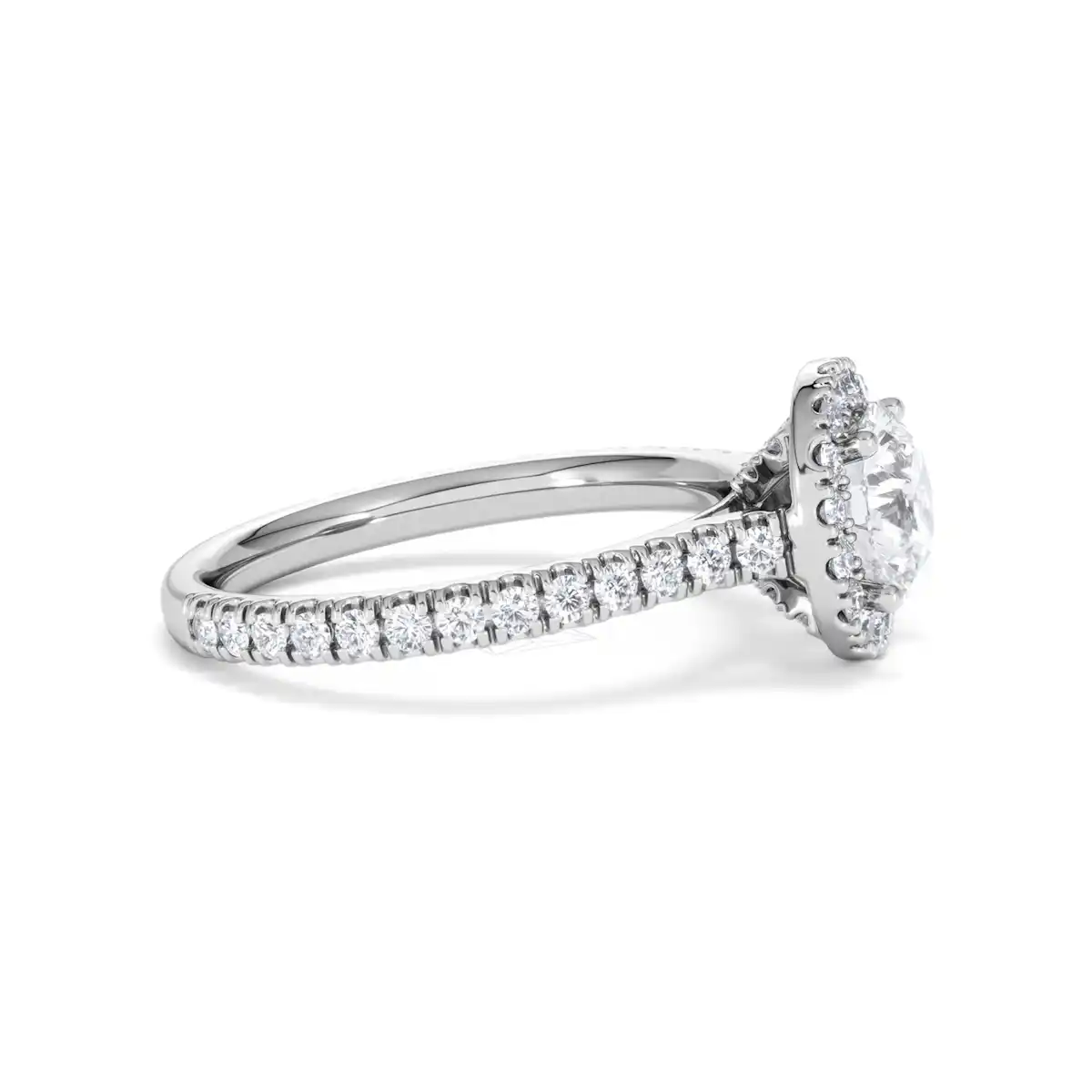 Reina Lab Diamond Halo Engagement Ring in Platinum 1.80ct F/VS1