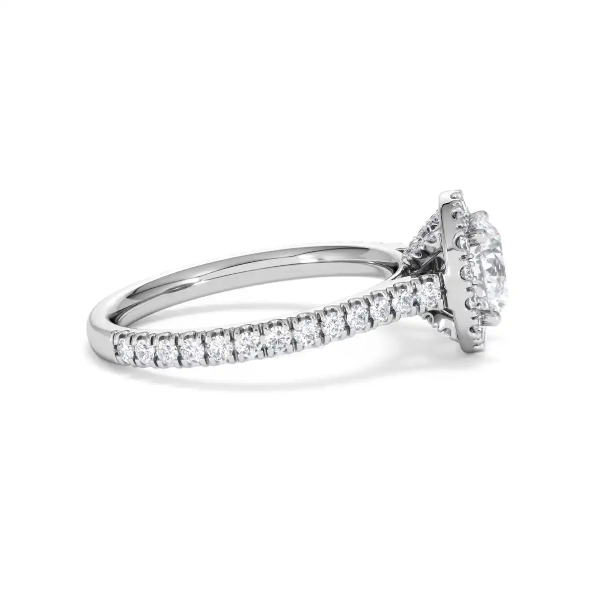 Reina Lab Diamond Halo Engagement Ring in Platinum 1.80ct F/VS1