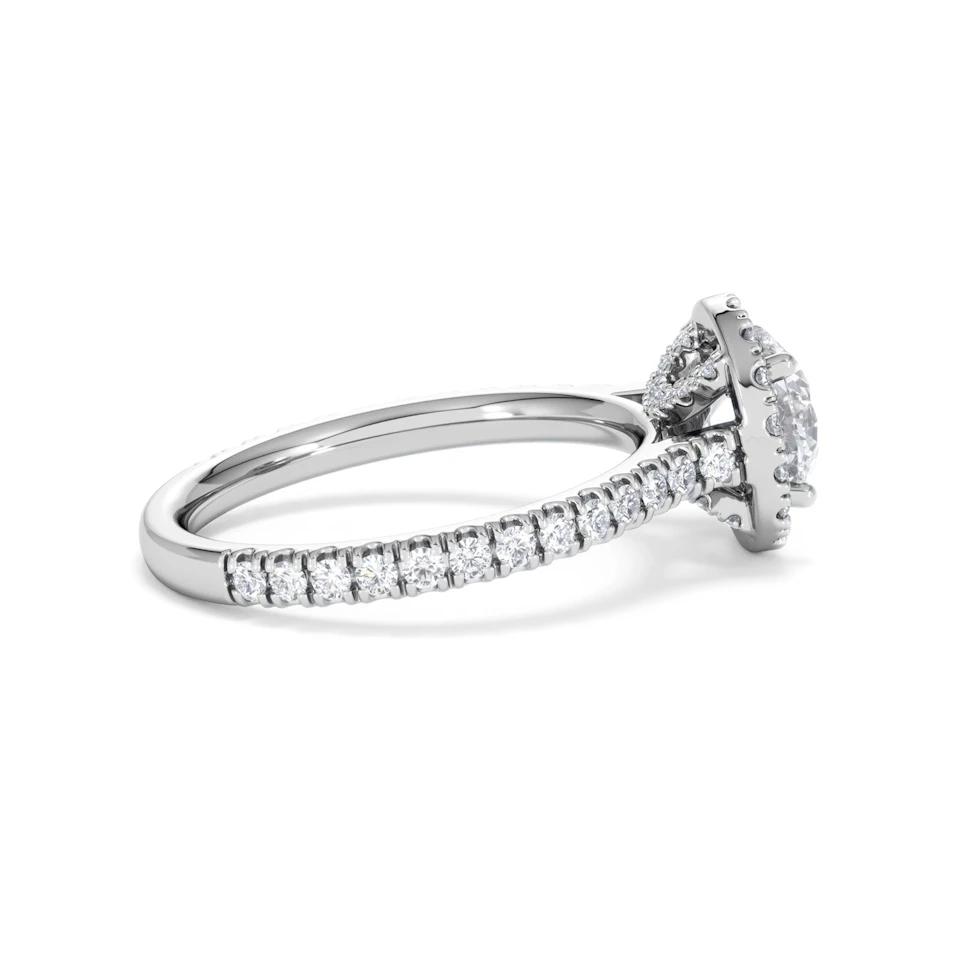 Reina Lab Diamond Halo Engagement Ring in Platinum 1.80ct F/VS1