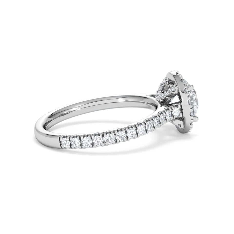 Reina Lab Diamond Halo Engagement Ring in Platinum 1.80ct F/VS1