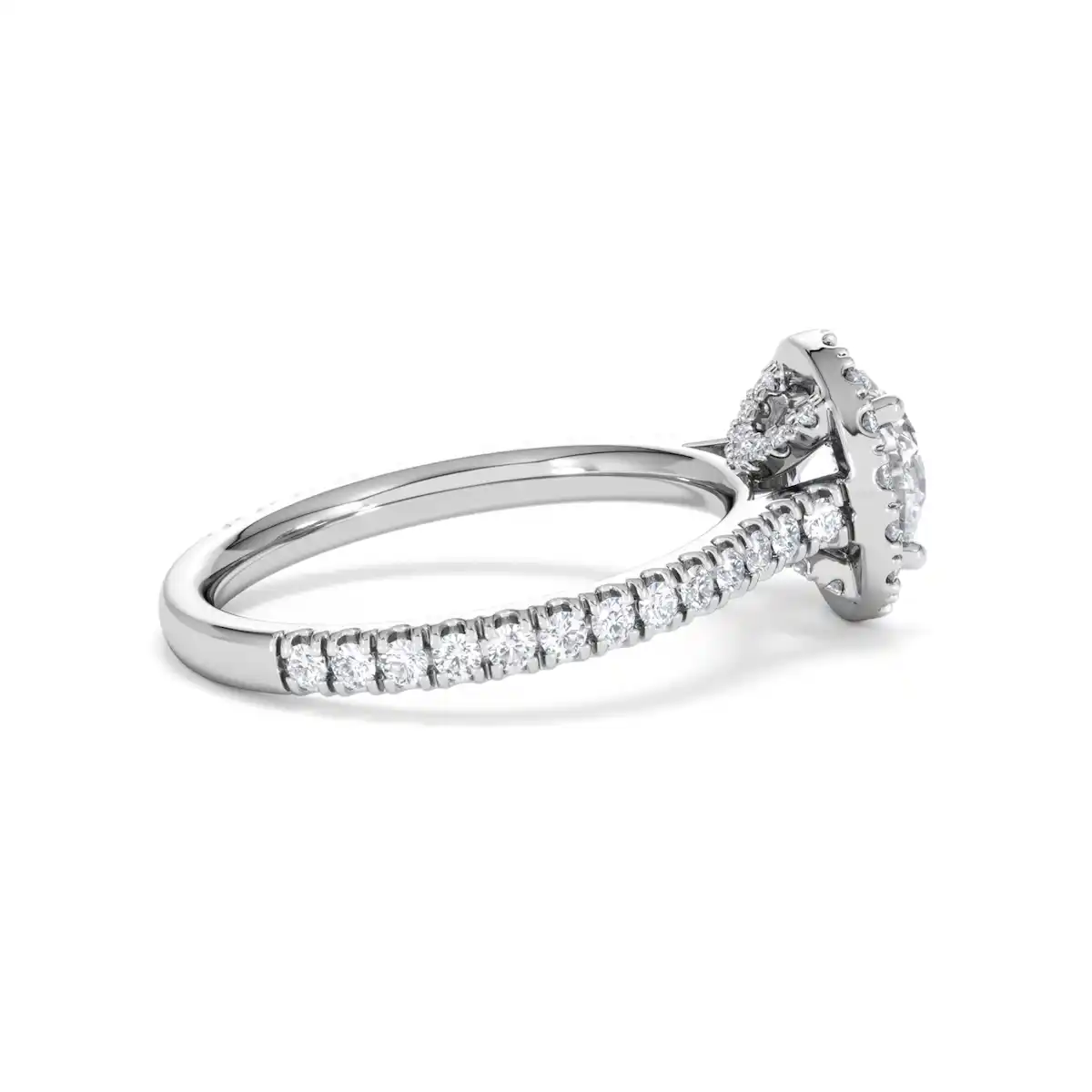 Reina Lab Diamond Halo Engagement Ring in Platinum 1.80ct F/VS1