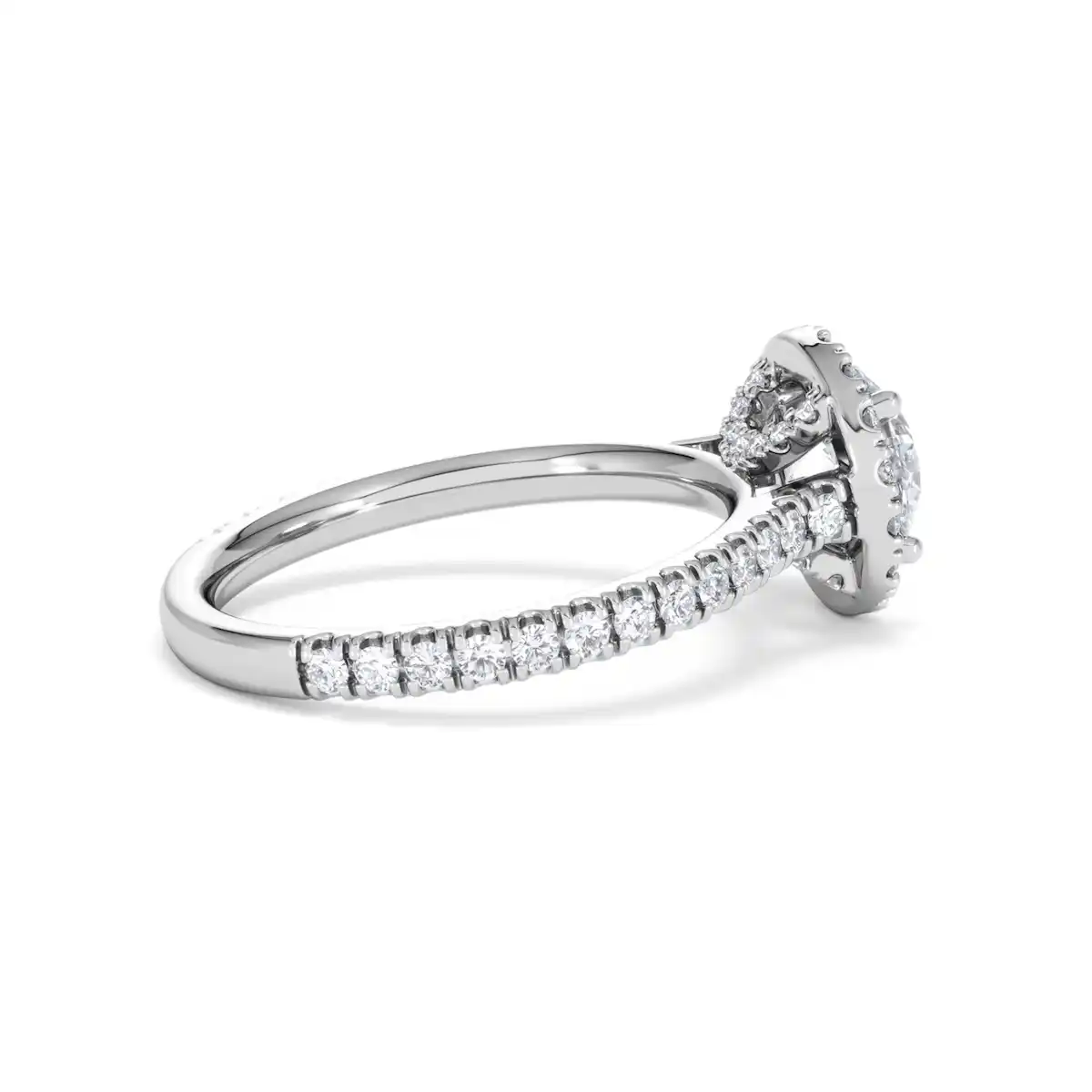 Reina Lab Diamond Halo Engagement Ring in Platinum 1.80ct F/VS1