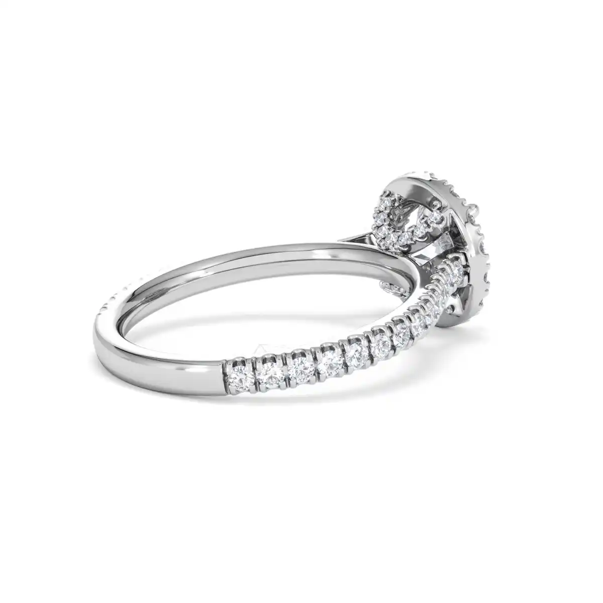 Reina Lab Diamond Halo Engagement Ring in Platinum 1.80ct F/VS1