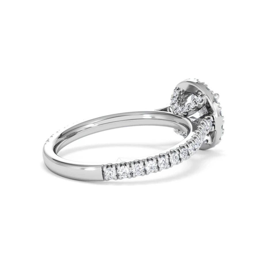 Reina Lab Diamond Halo Engagement Ring in 18K White Gold 1.80ct F/VS1