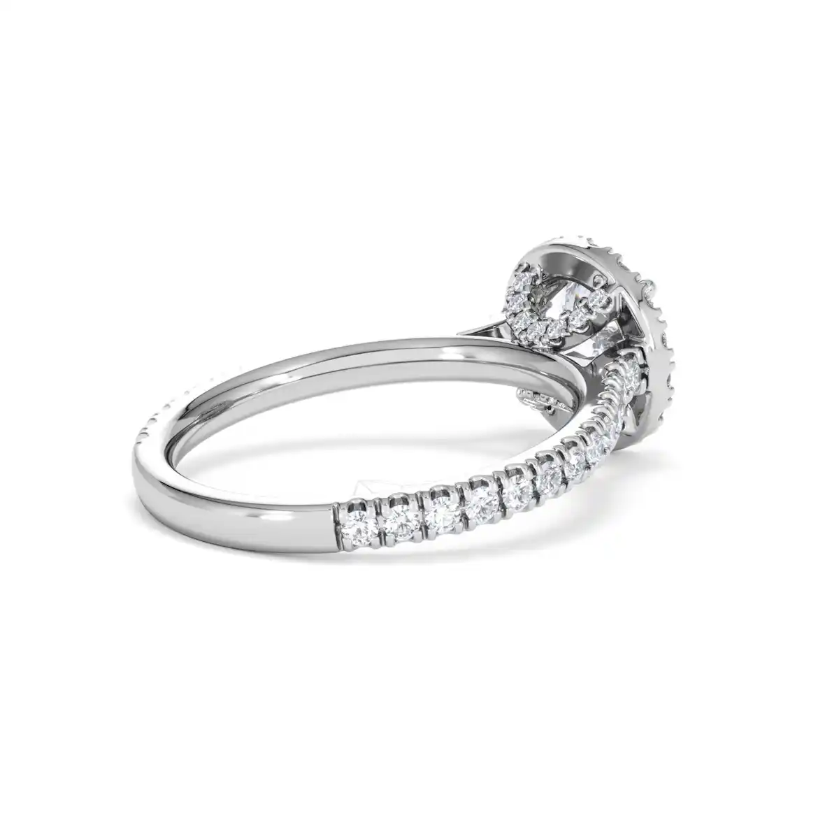 Reina Lab Diamond Halo Engagement Ring in Platinum 1.80ct F/VS1