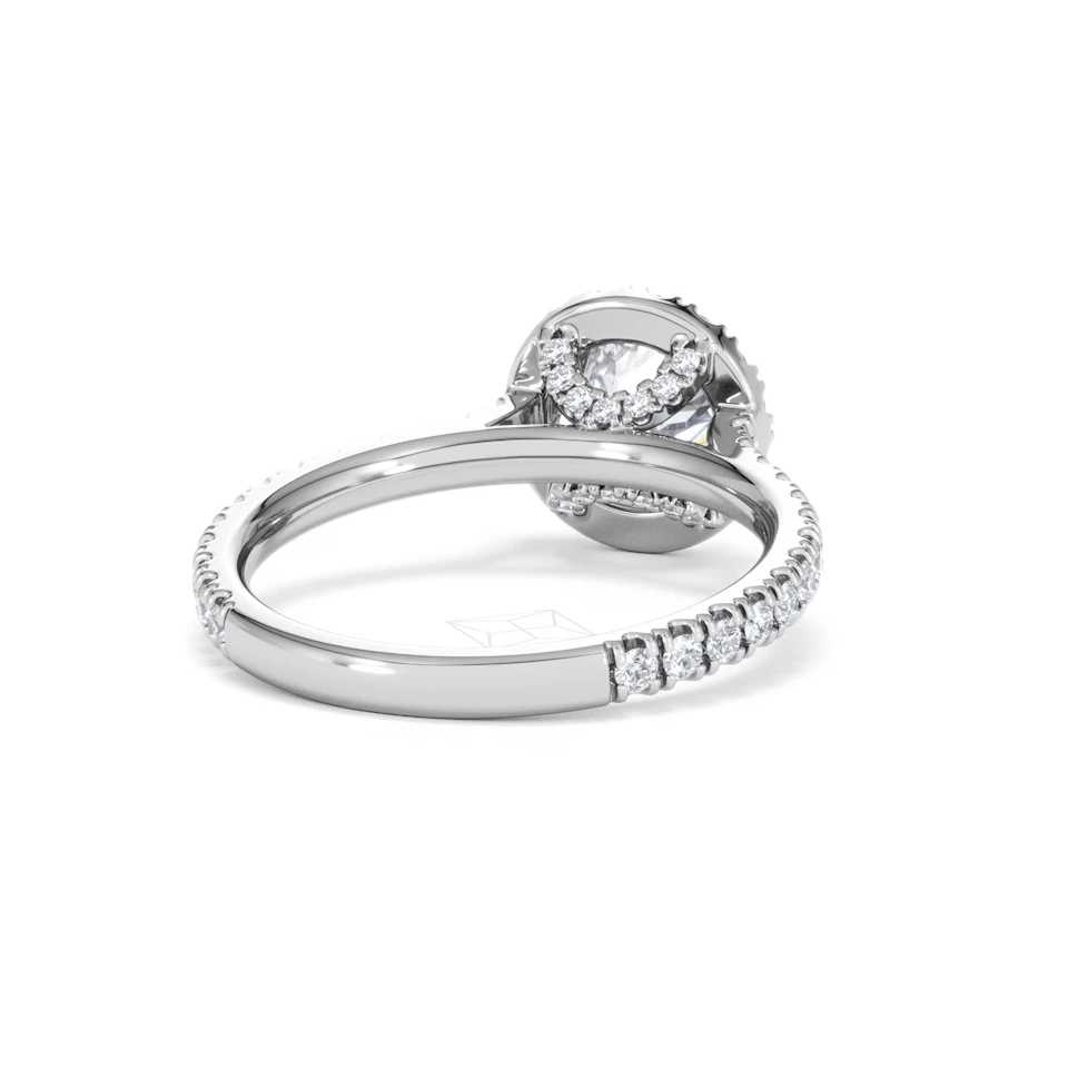 Reina Lab Diamond Halo Engagement Ring in 18K White Gold 1.80ct F/VS1