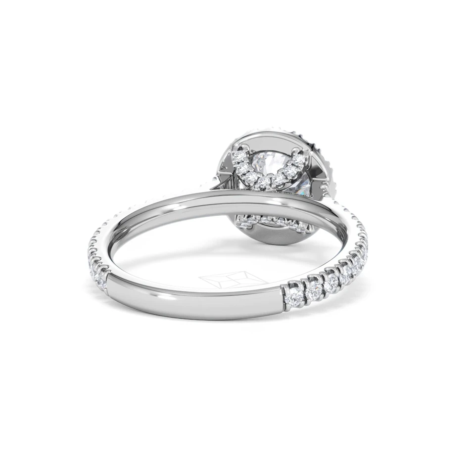 Reina Lab Diamond Halo Engagement Ring in 18K White Gold 1.80ct F/VS1