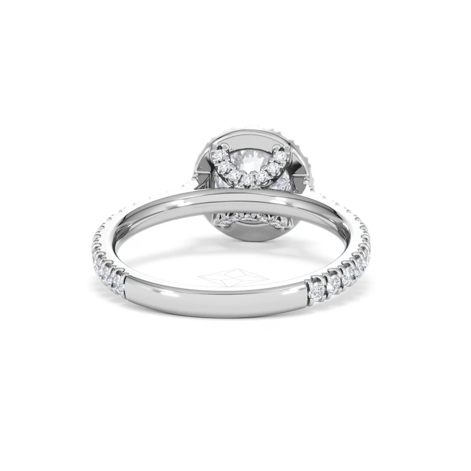 Reina Lab Diamond Halo Engagement Ring in Platinum 1.80ct F/VS1