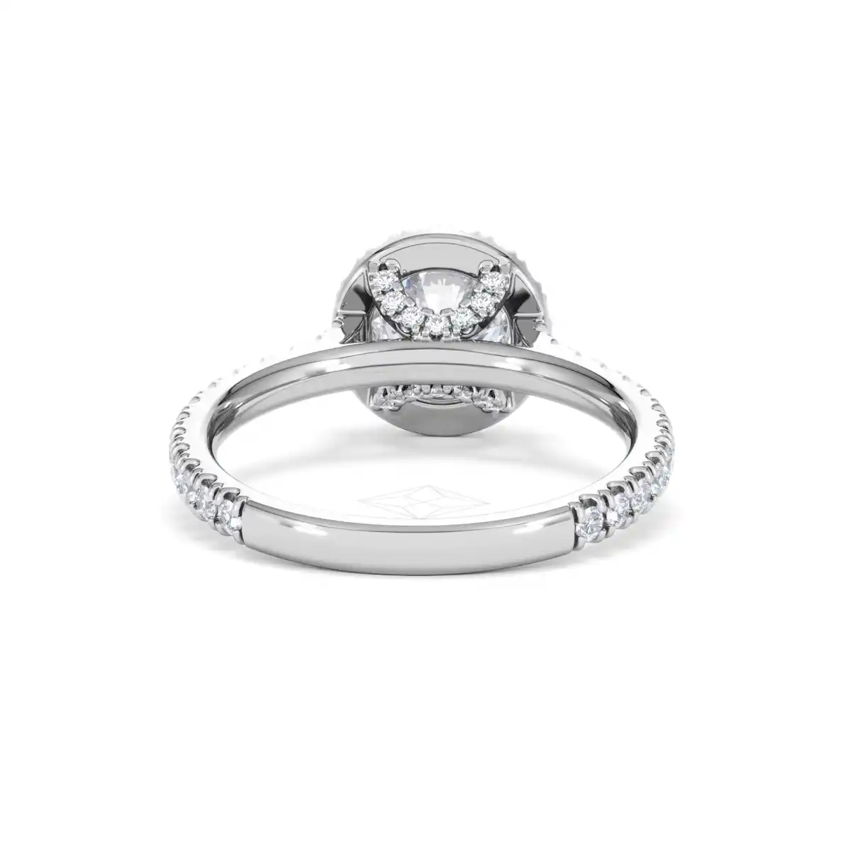 Reina Lab Diamond Halo Engagement Ring in Platinum 1.80ct F/VS1