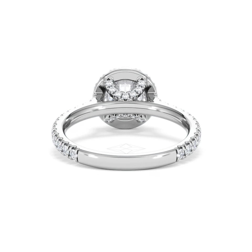 Reina Lab Diamond Halo Engagement Ring in 18K White Gold 1.80ct F/VS1