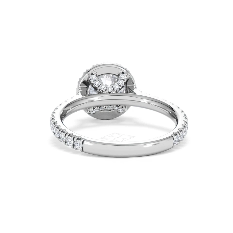 Reina Lab Diamond Halo Engagement Ring in 18K White Gold 1.80ct F/VS1