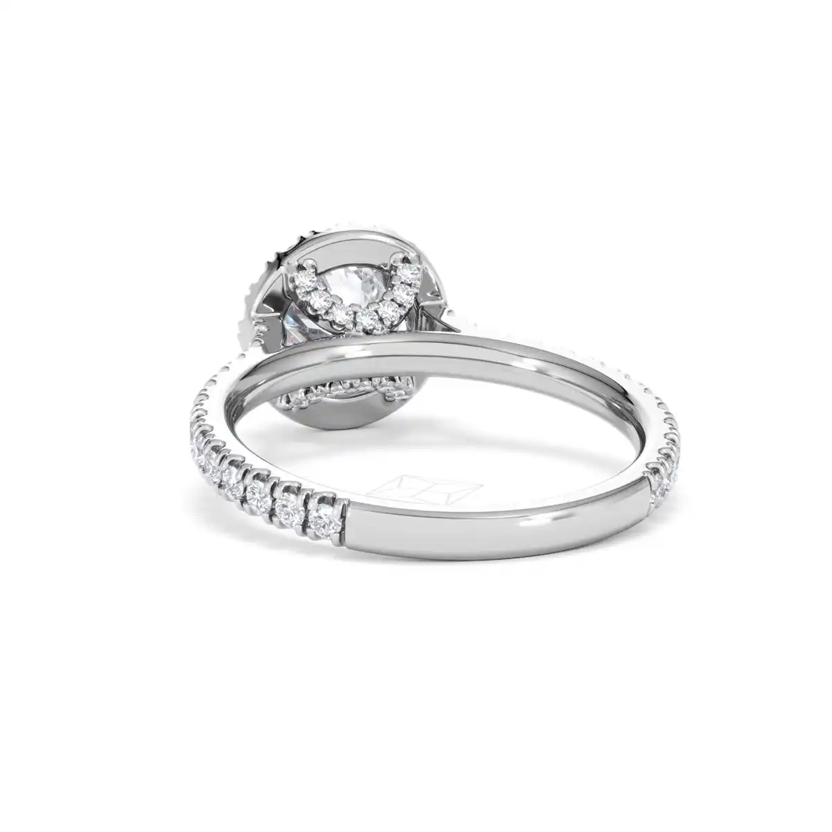 Reina Lab Diamond Halo Engagement Ring in Platinum 1.80ct F/VS1