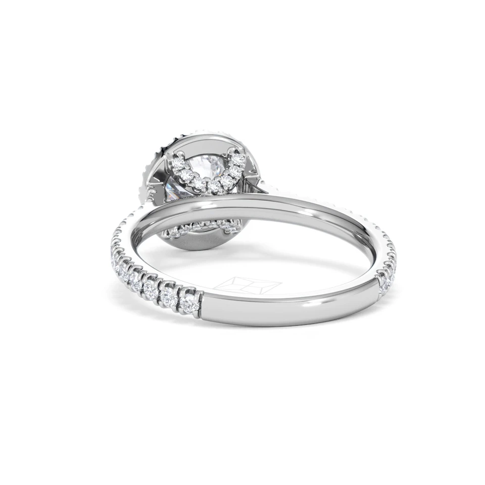 Reina Lab Diamond Halo Engagement Ring in 18K White Gold 1.80ct F/VS1