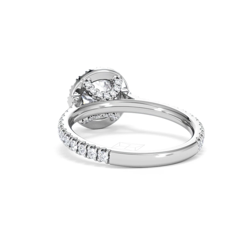 Reina Lab Diamond Halo Engagement Ring in 18K White Gold 1.80ct F/VS1
