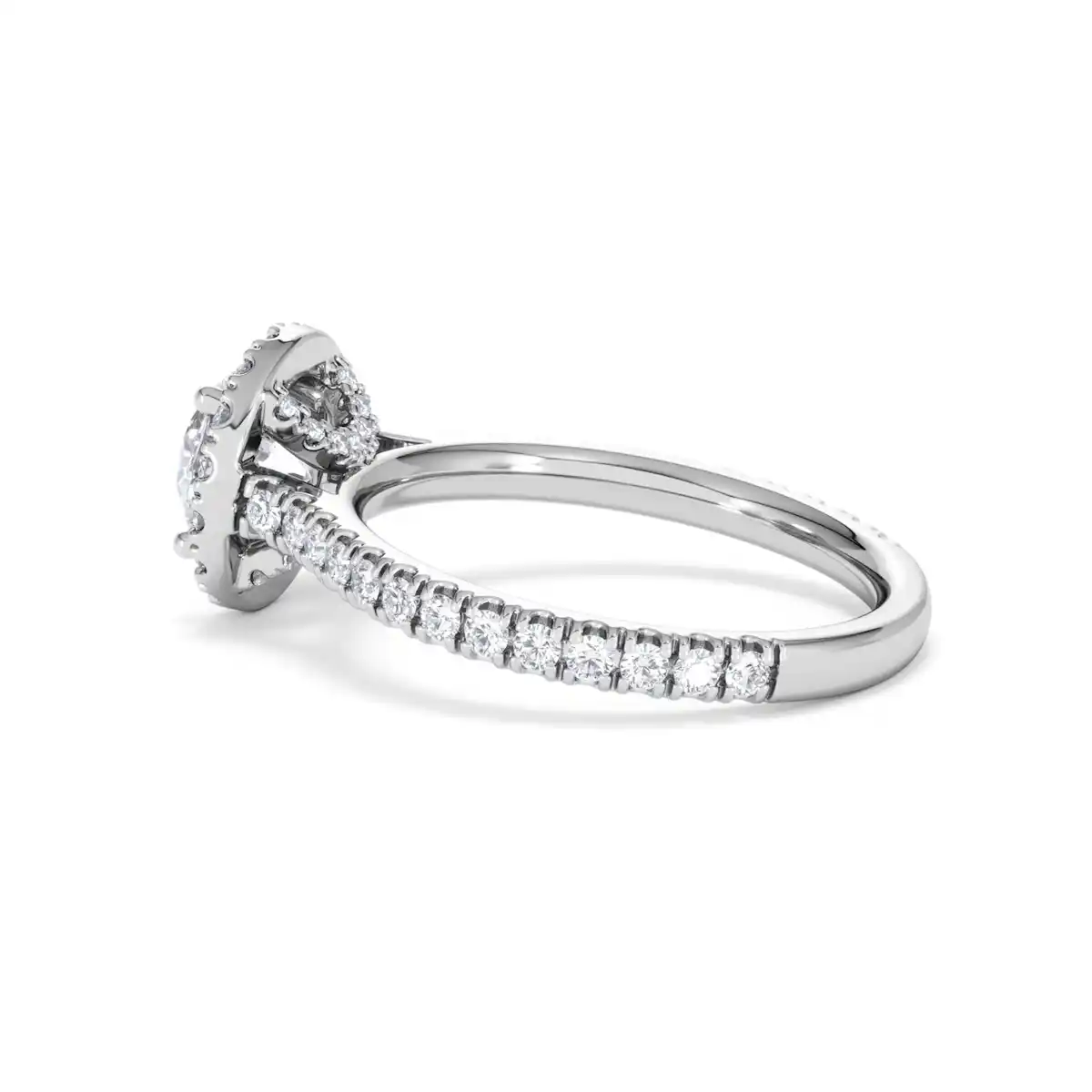 Reina Lab Diamond Halo Engagement Ring in Platinum 1.80ct F/VS1