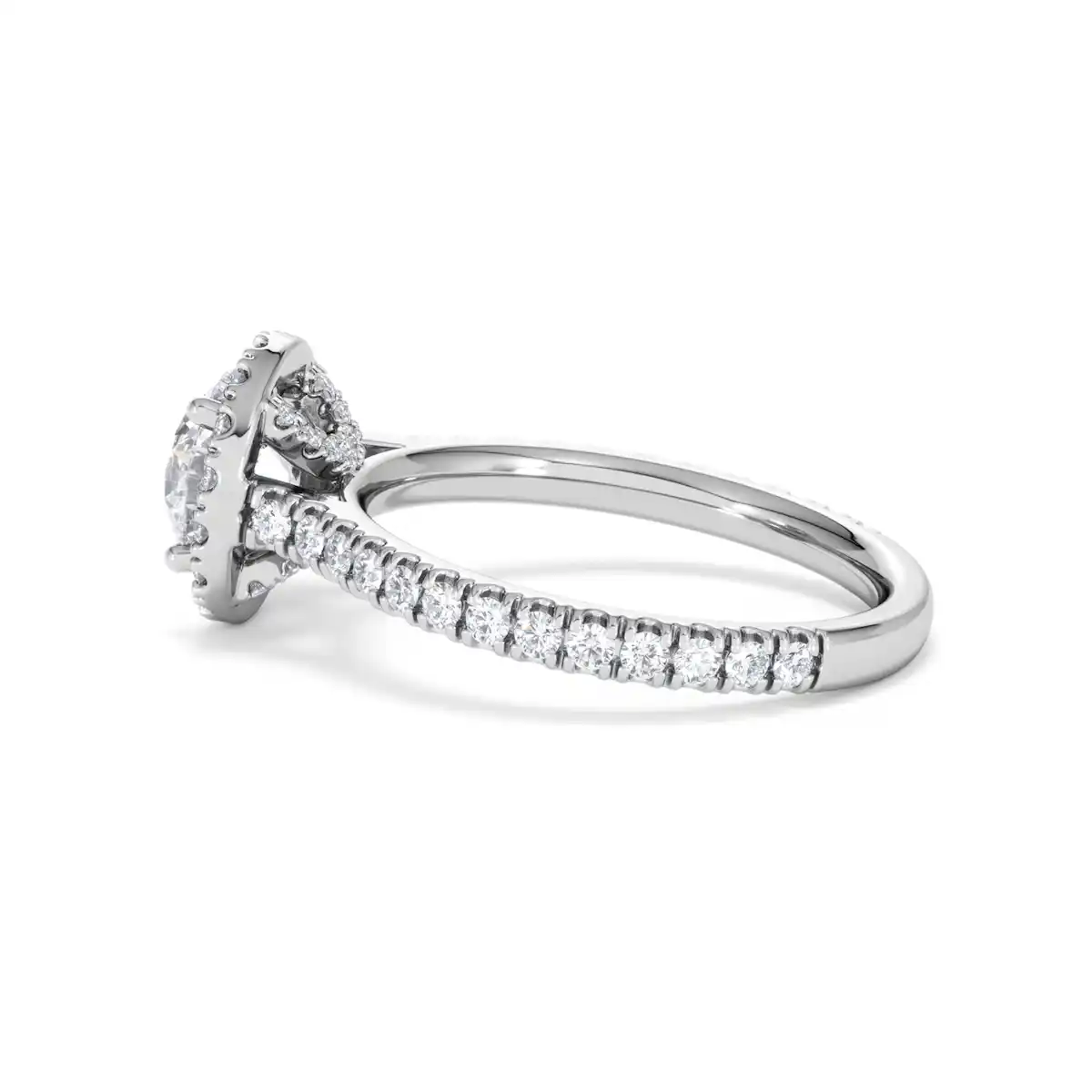 Reina Lab Diamond Halo Engagement Ring in Platinum 1.80ct F/VS1