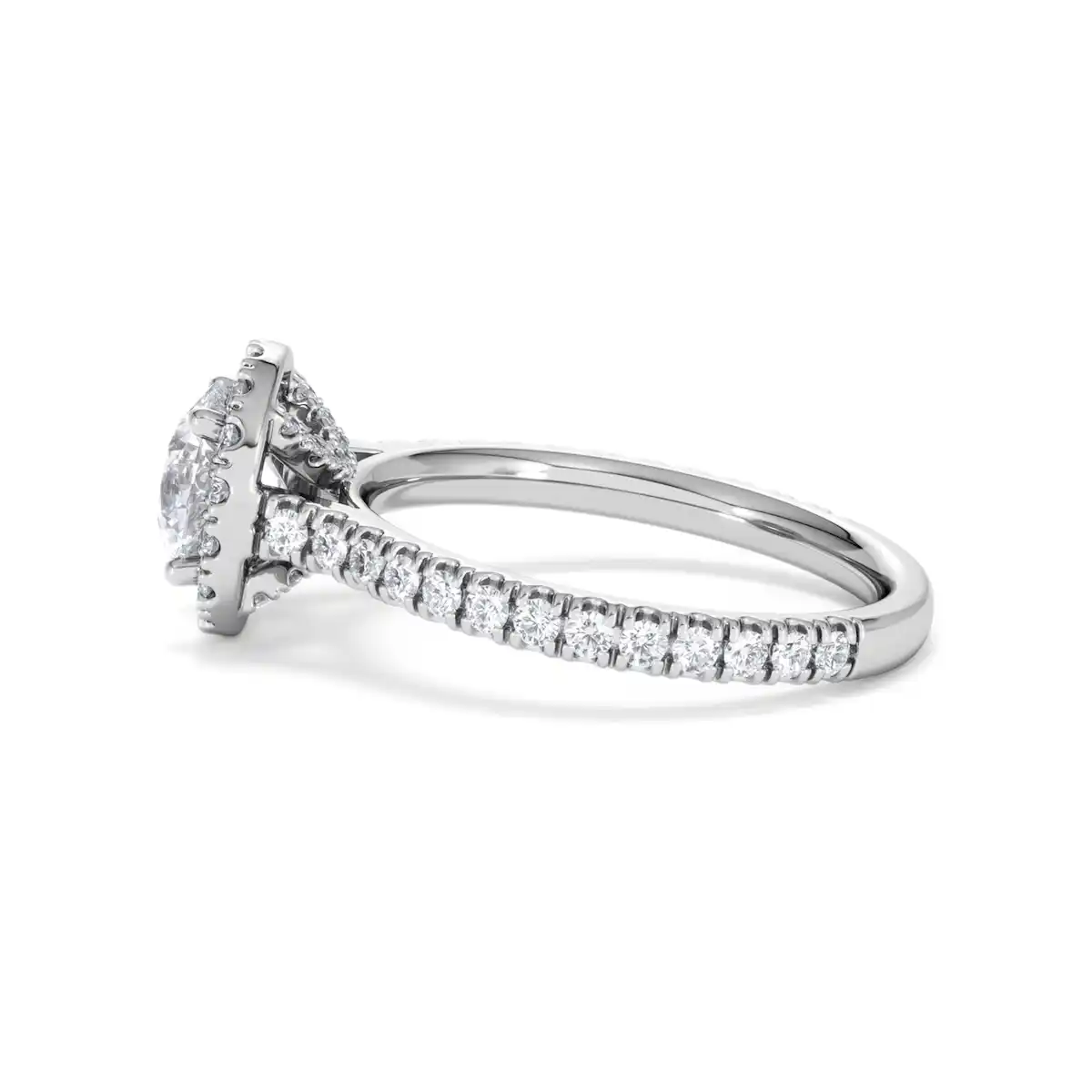 Reina Lab Diamond Halo Engagement Ring in Platinum 1.80ct F/VS1