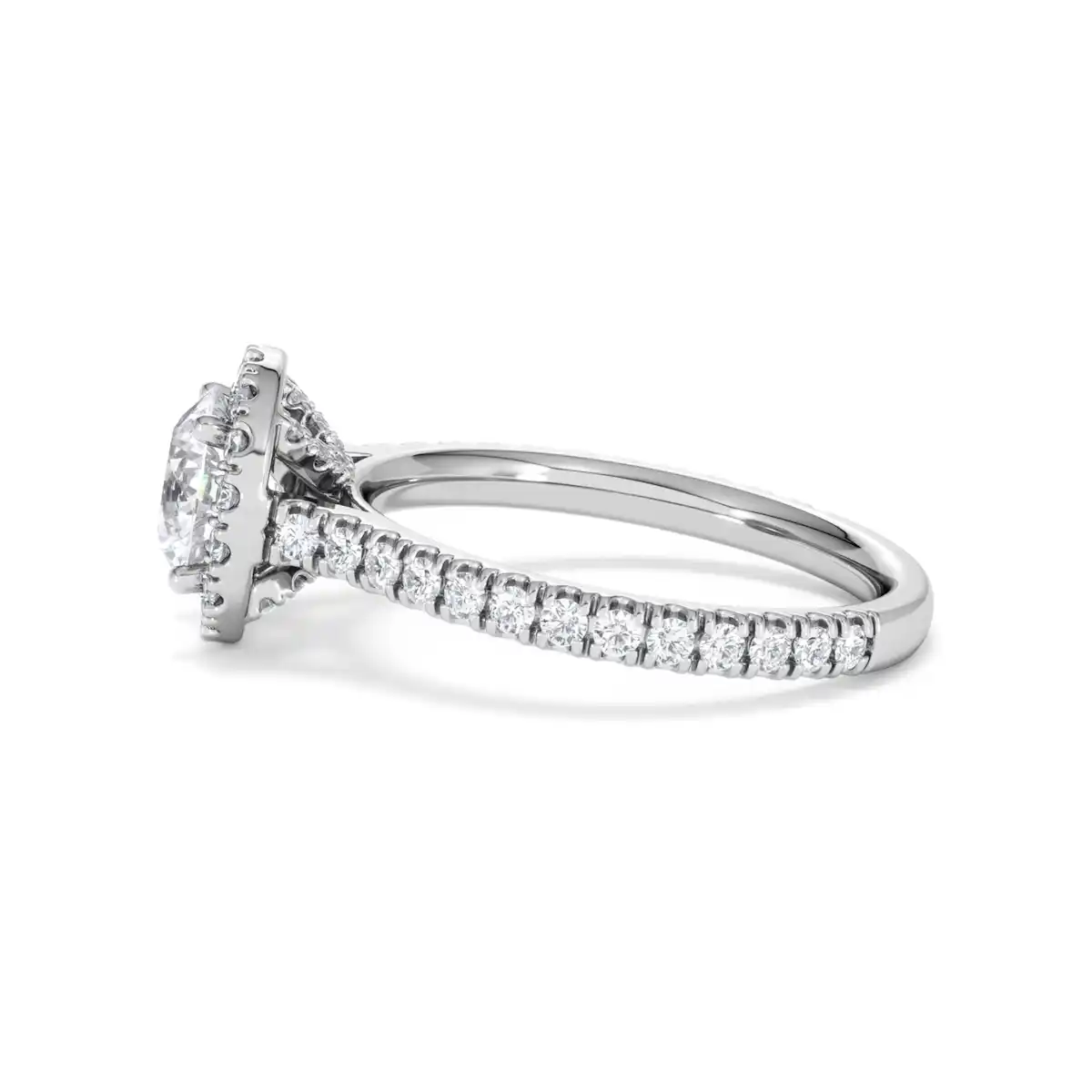 Reina Lab Diamond Halo Engagement Ring in Platinum 1.80ct F/VS1