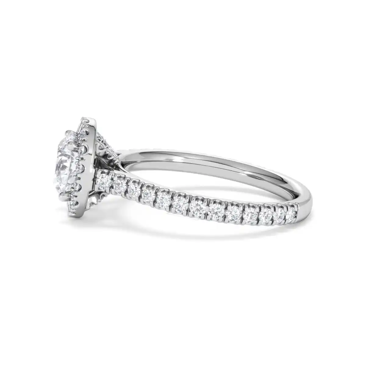 Reina Lab Diamond Halo Engagement Ring in Platinum 1.80ct F/VS1