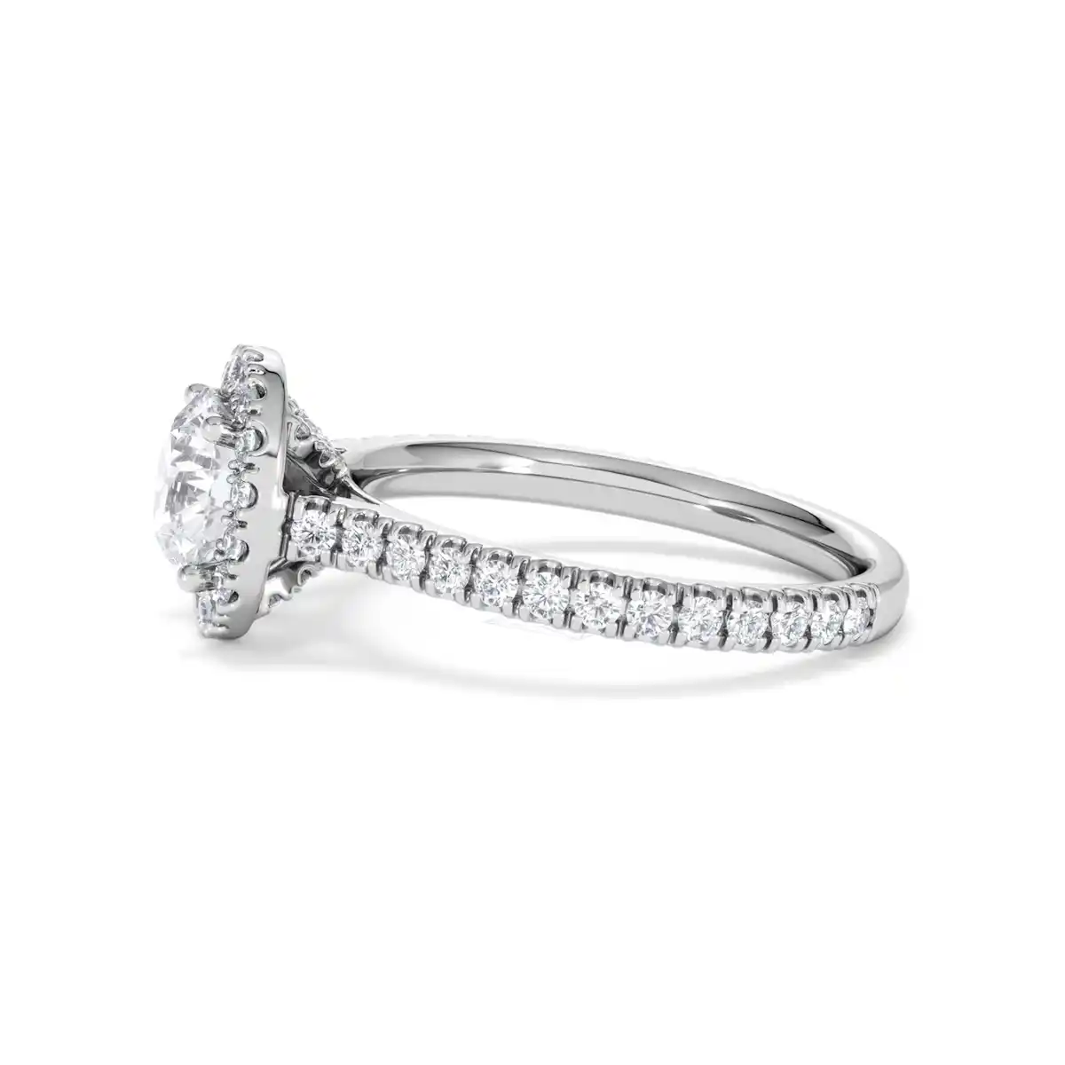 Reina Lab Diamond Halo Engagement Ring in Platinum 1.80ct F/VS1