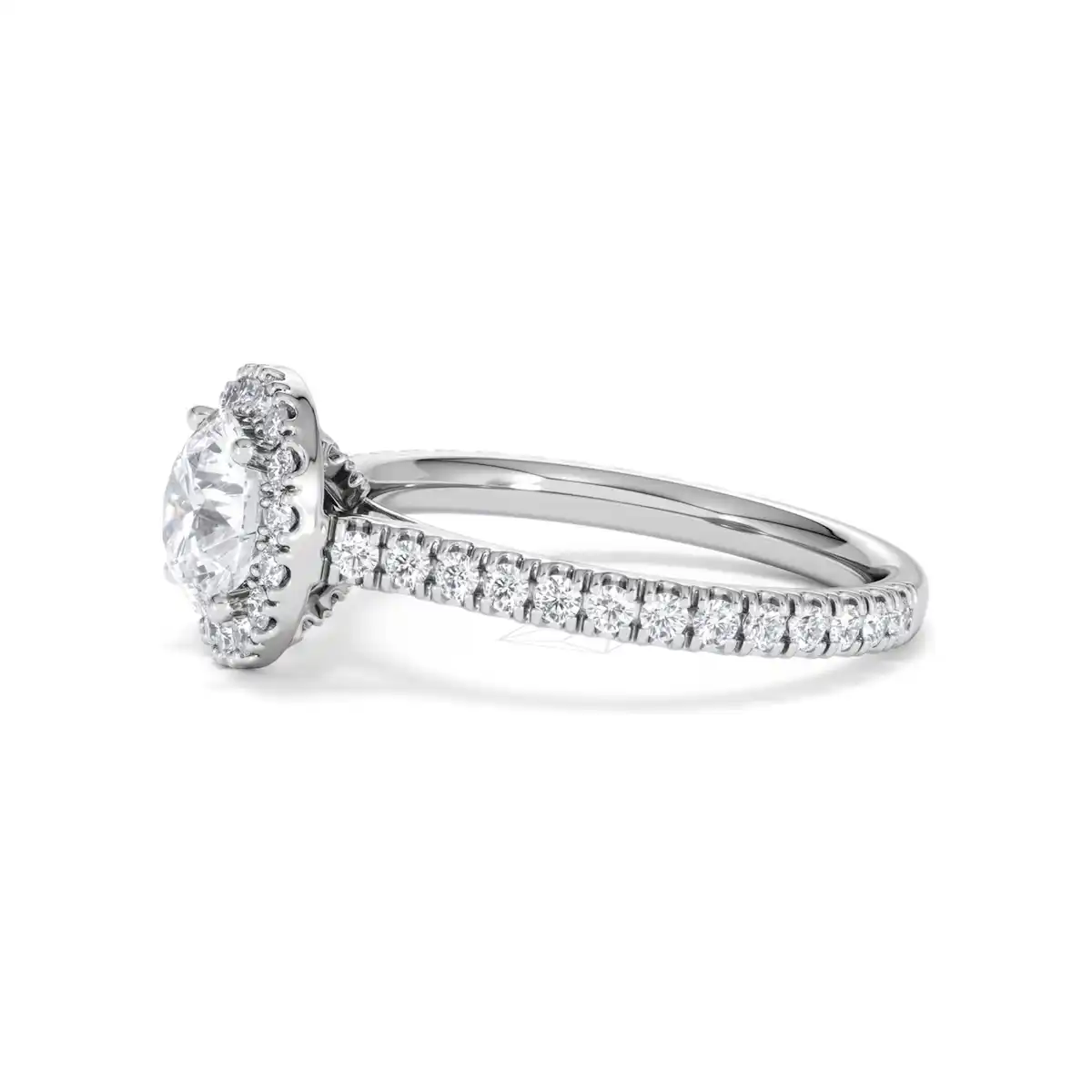Reina Lab Diamond Halo Engagement Ring in Platinum 1.80ct F/VS1