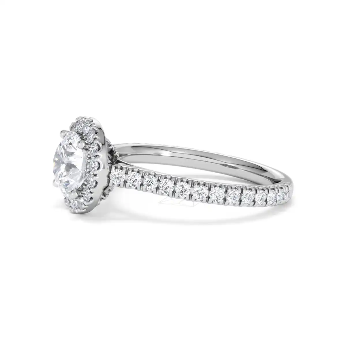 Reina Lab Diamond Halo Engagement Ring in Platinum 1.80ct F/VS1
