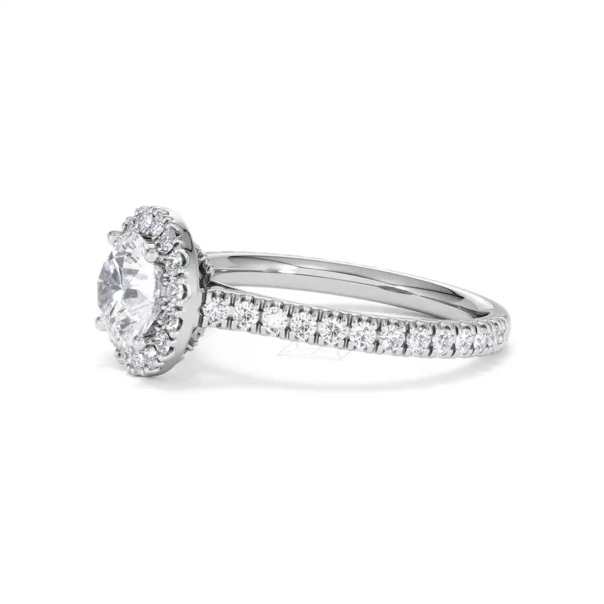Reina Lab Diamond Halo Engagement Ring in Platinum 1.80ct F/VS1