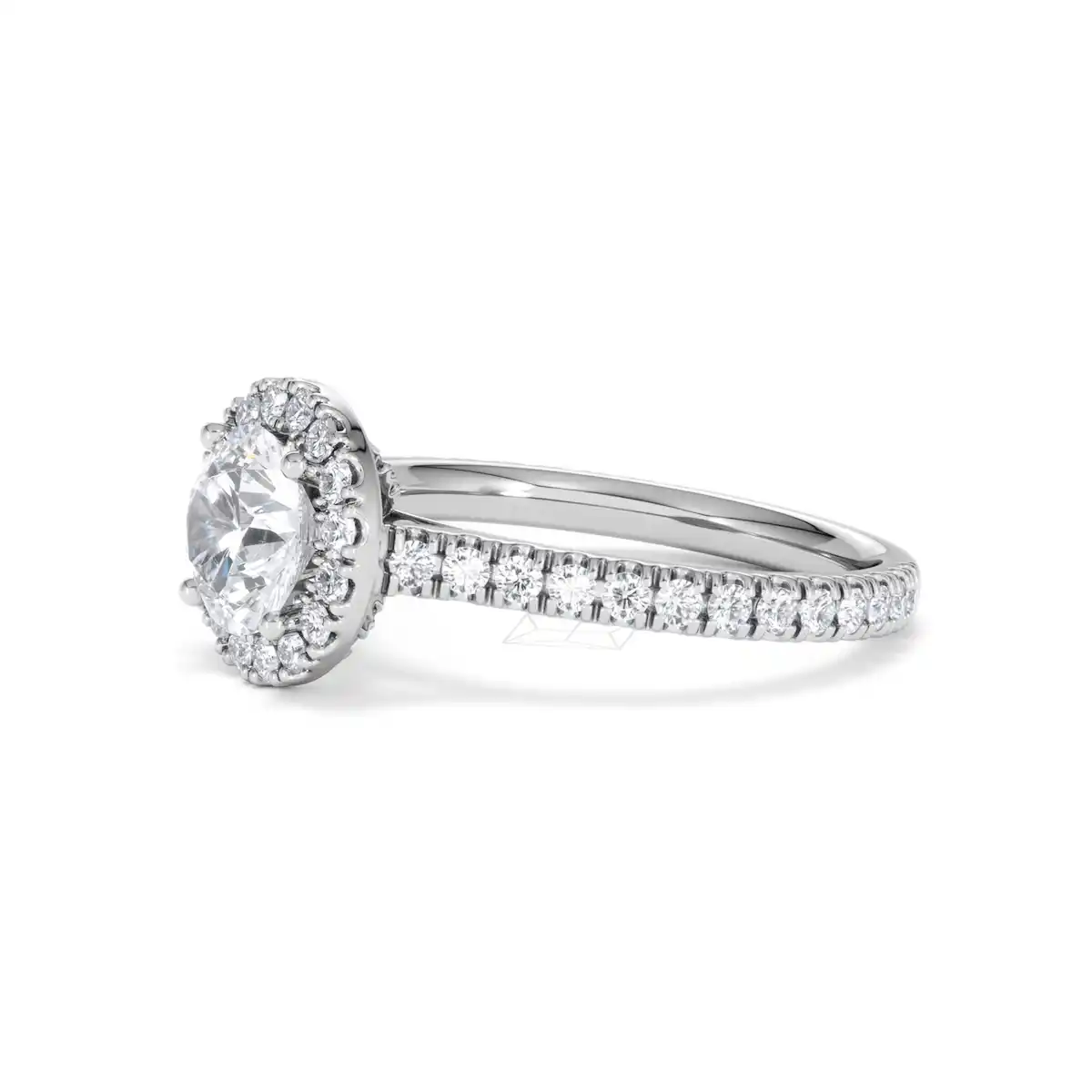 Reina Lab Diamond Halo Engagement Ring in Platinum 1.80ct F/VS1