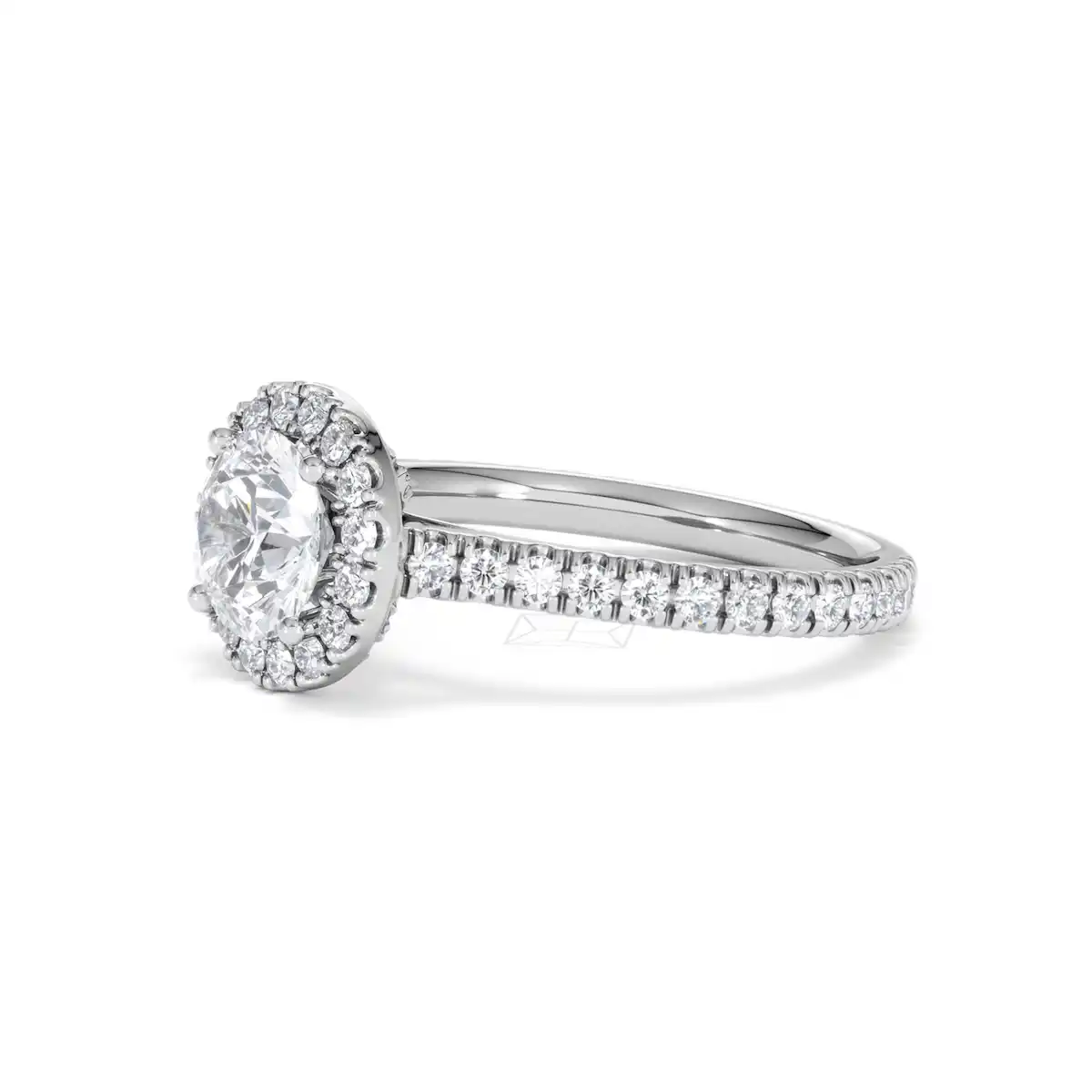 Reina Lab Diamond Halo Engagement Ring in Platinum 1.80ct F/VS1