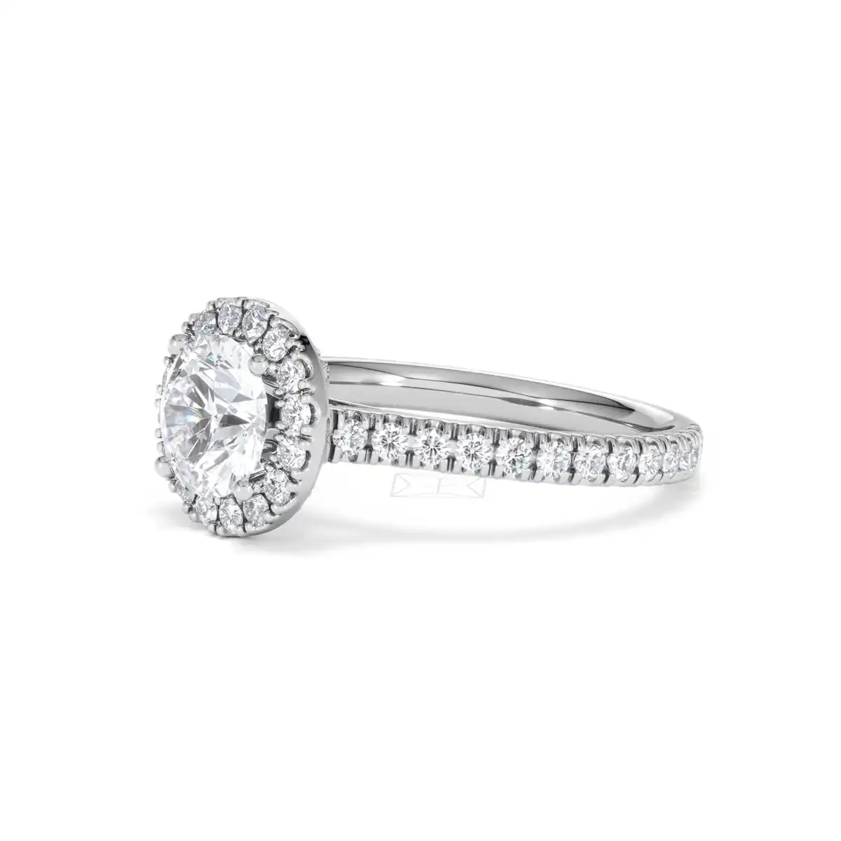 Reina Lab Diamond Halo Engagement Ring in Platinum 1.80ct F/VS1