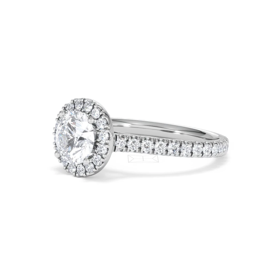 Reina Lab Diamond Halo Engagement Ring in Platinum 1.80ct F/VS1