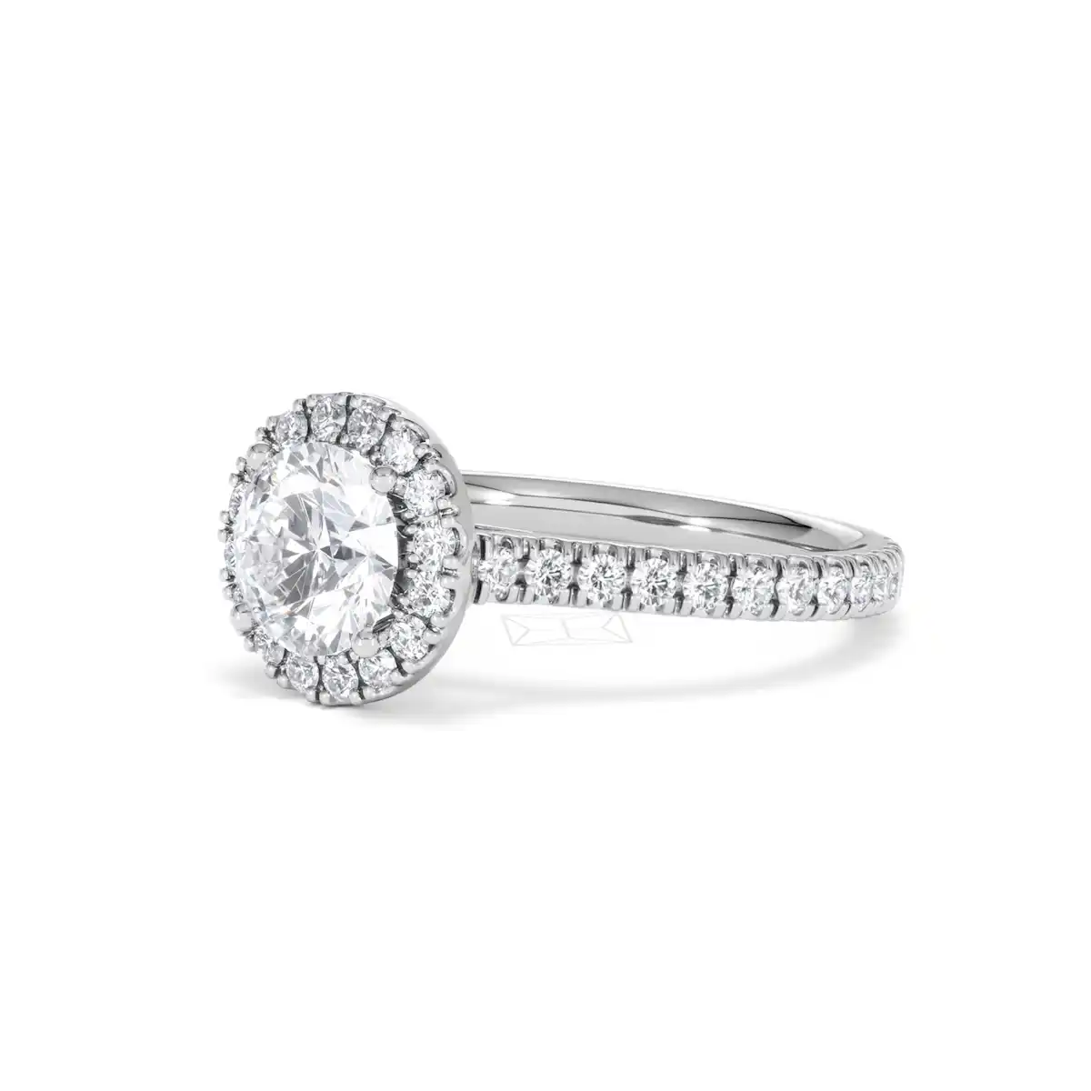 Reina Lab Diamond Halo Engagement Ring in Platinum 1.80ct F/VS1