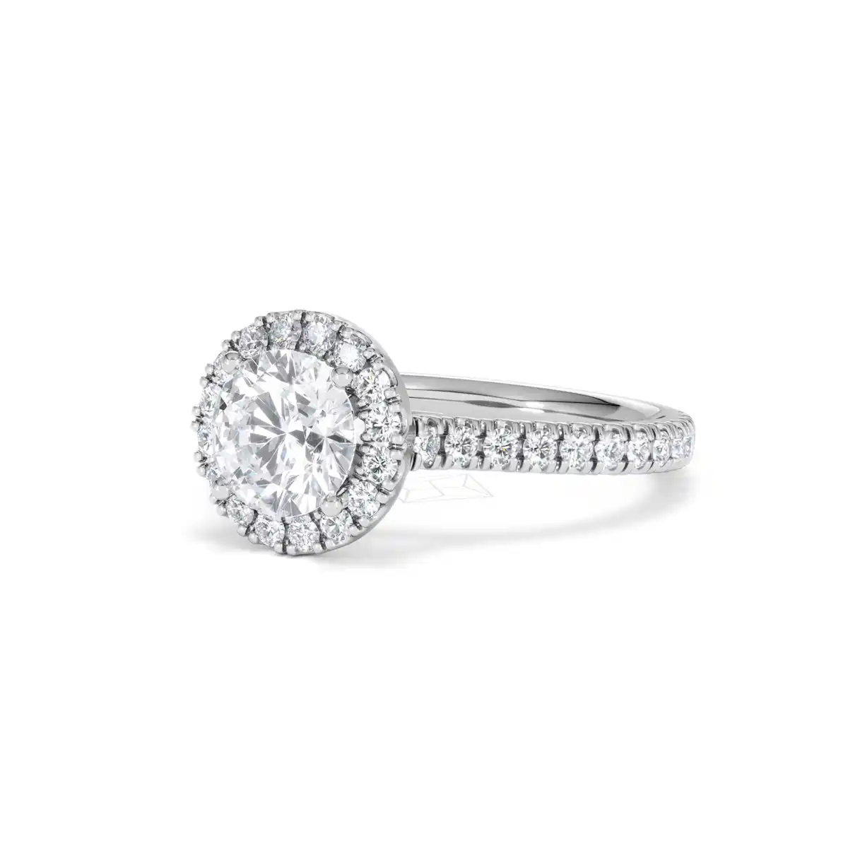 Reina Lab Diamond Halo Engagement Ring in Platinum 1.80ct F/VS1