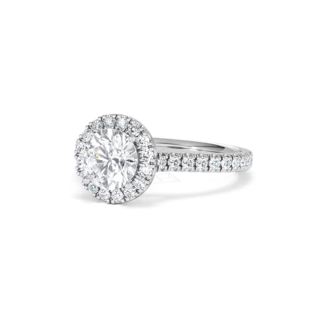 Reina Lab Diamond Halo Engagement Ring in Platinum 1.80ct F/VS1