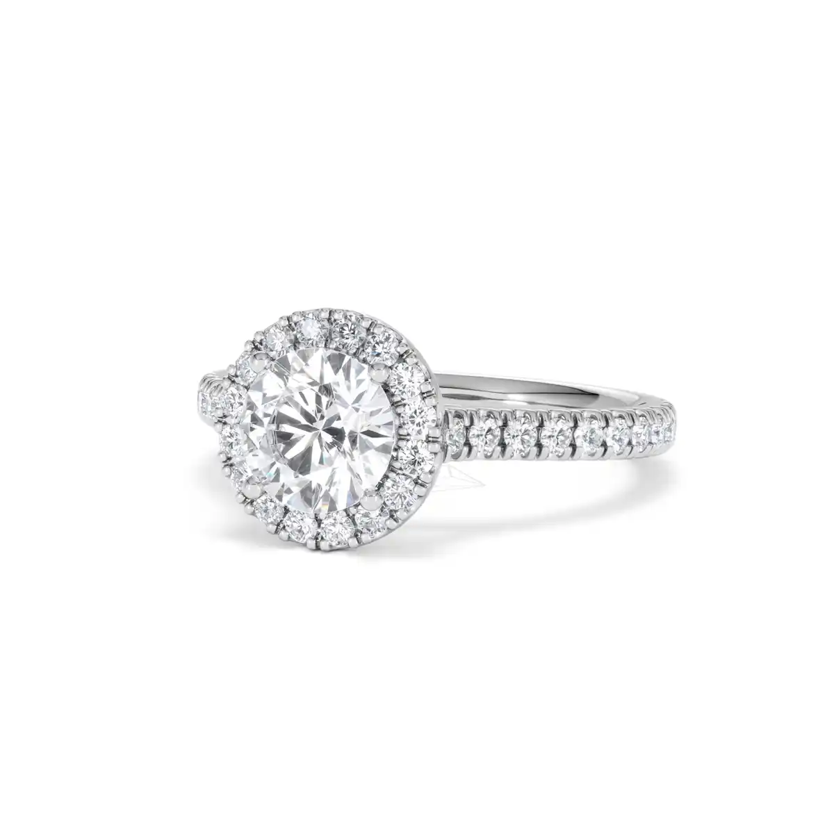 Reina Lab Diamond Halo Engagement Ring in Platinum 1.80ct F/VS1