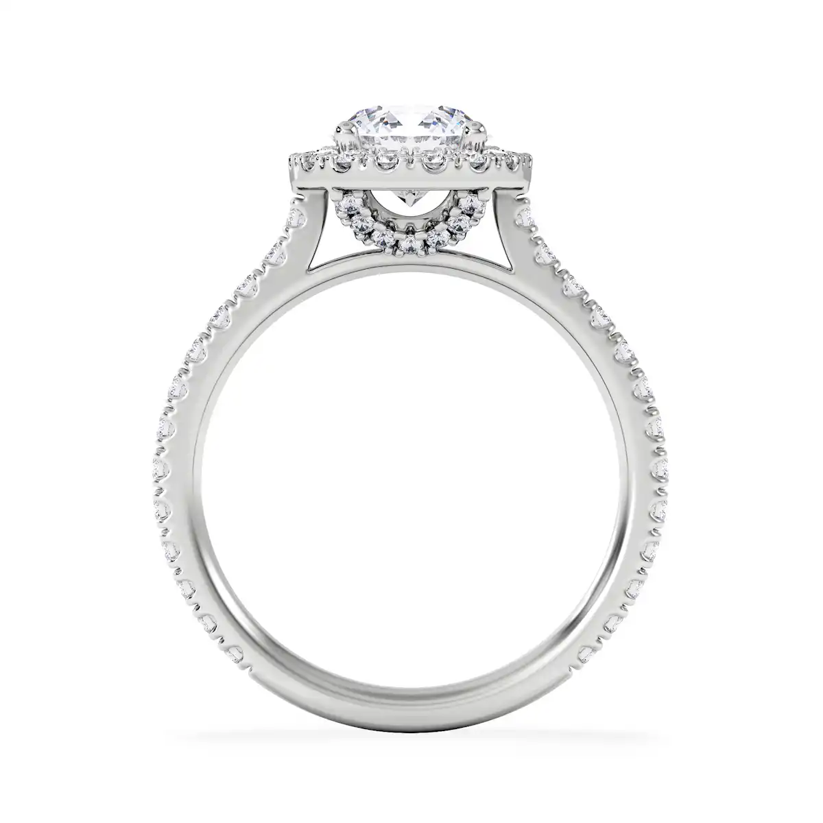 Reina Lab Diamond Halo Engagement Ring in Platinum 1.80ct F/VS1