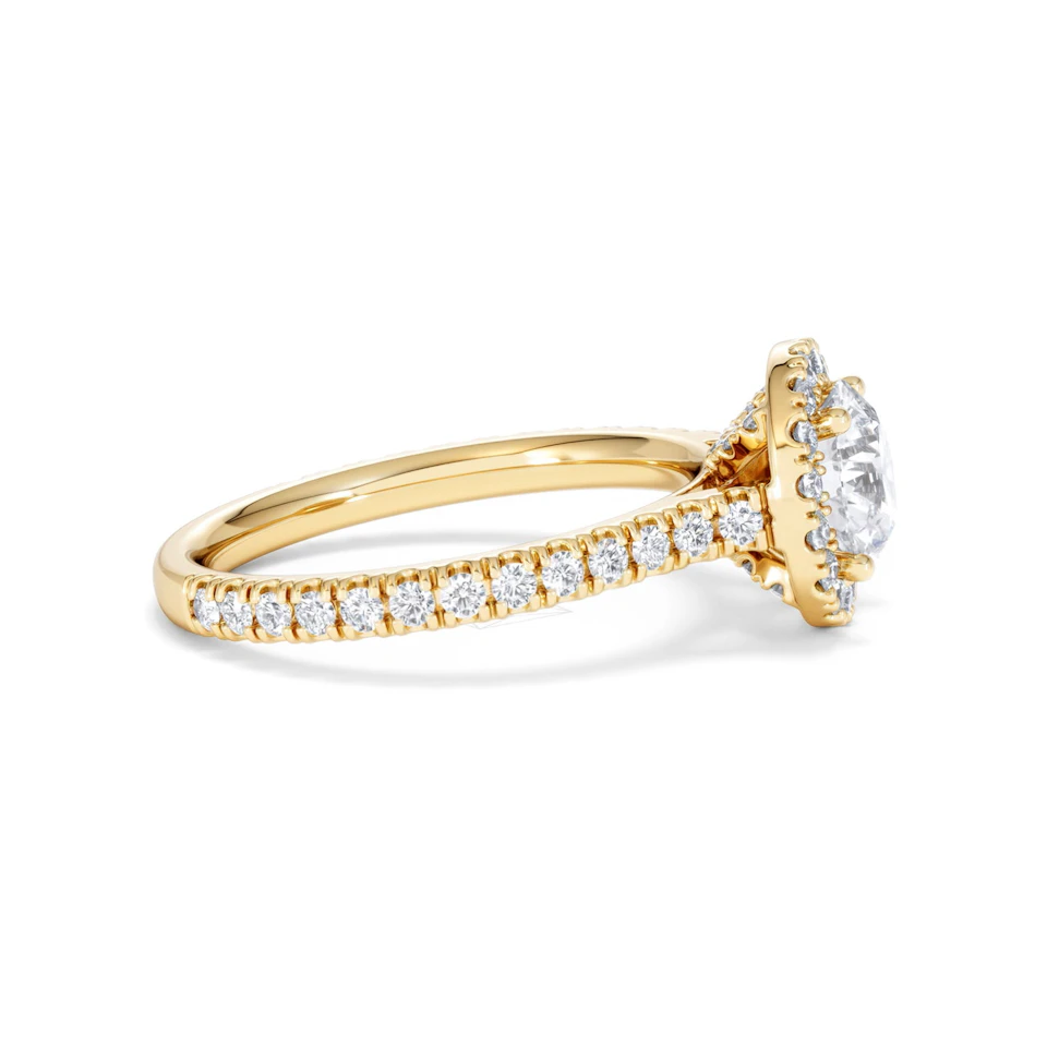 Reina Lab Diamond Halo Engagement Ring in 18K Gold 1.80ct F/VS1